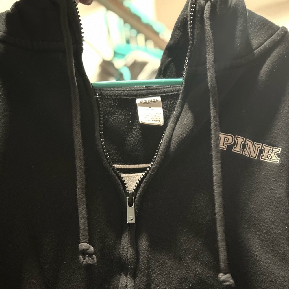 PINK Victoria's Secret Black Zip-Up Jacket (matching set available)